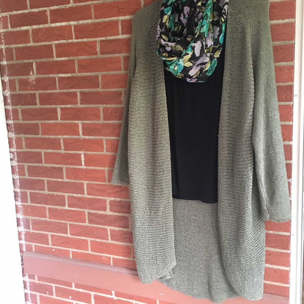 Chicos Olive Green long sweater
